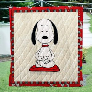 Snoopy Yoga Lovely 3D Quilt  Quilt